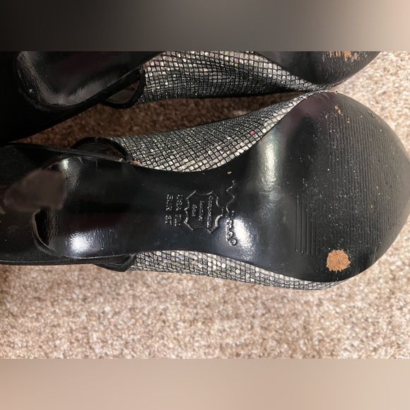 Nina silver glitter sling back heels 7 - Picture 6 of 6